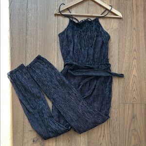 Billabong Textured Black Jumpsuit